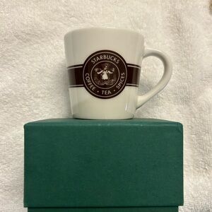 Starbucks White and Brown Coffee Espresso Mug Cup